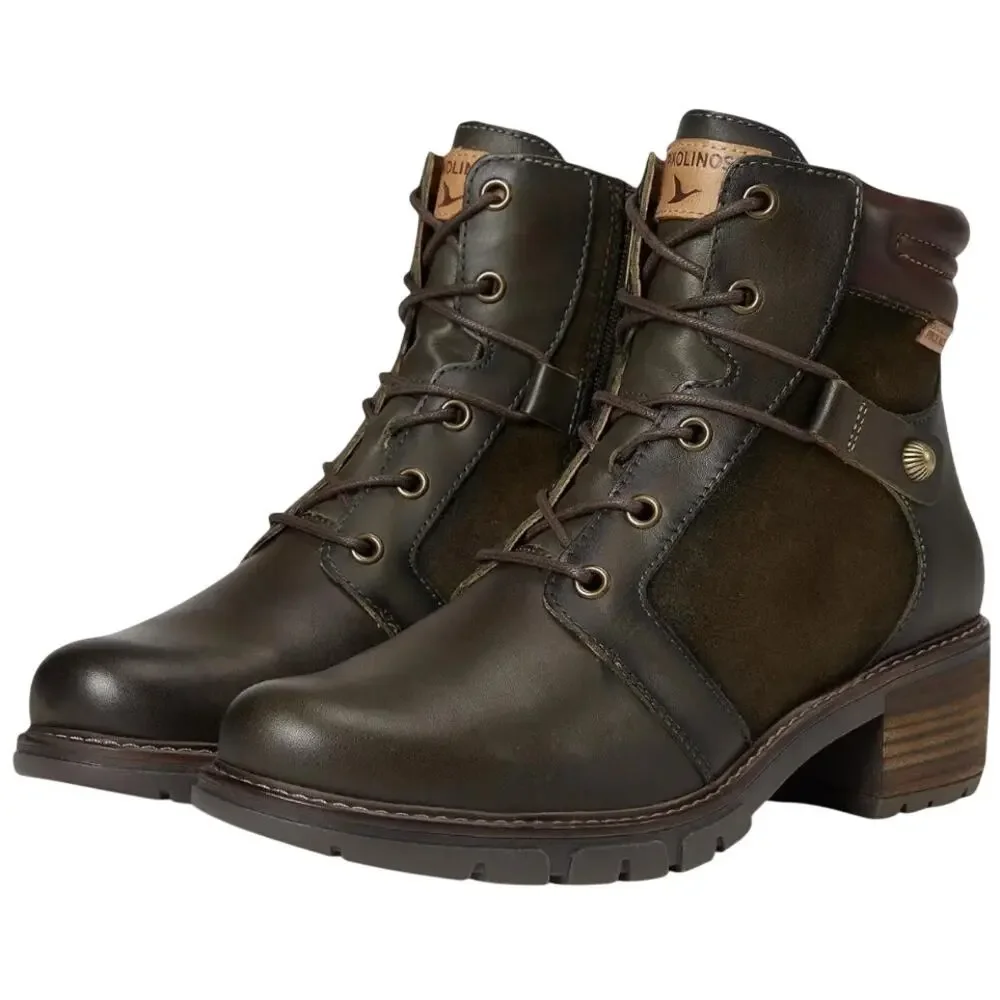 Pikolinos Womens San Sebastian Boots EU 36 US 5.5-6 Grey Calfskin Leather NWOB